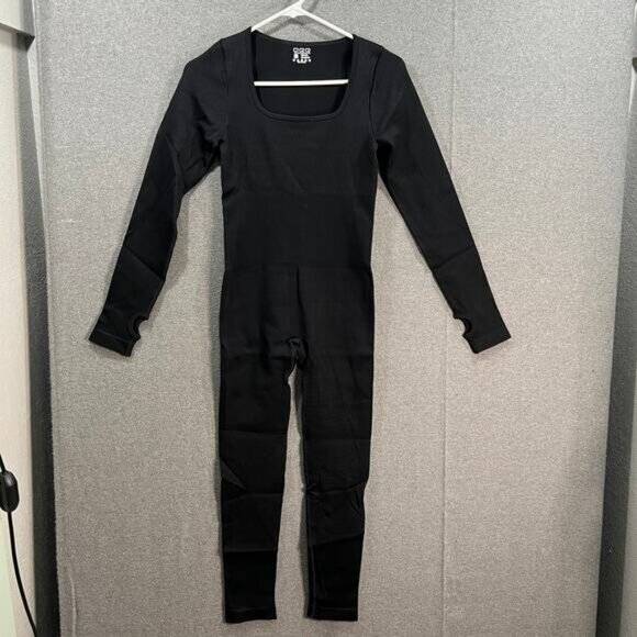 OQQ Women Long Sleeve Yoga Jumpsuits Workout Ribbed Bodysuits One Piece Size M - Picture 2 of 7